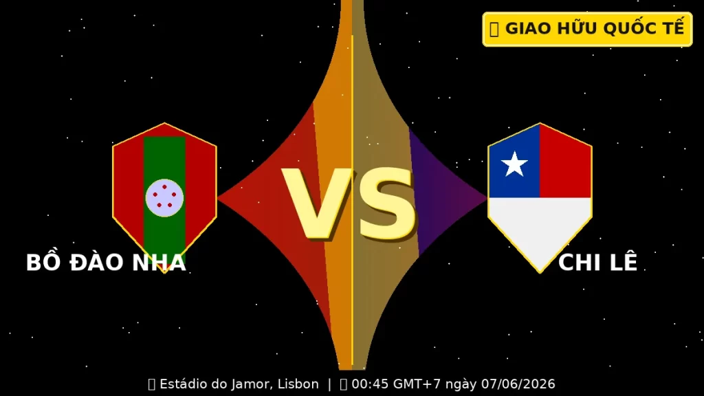 Soi Kèo Bồ Đào Nha vs Chi Lê ngày 07/06
