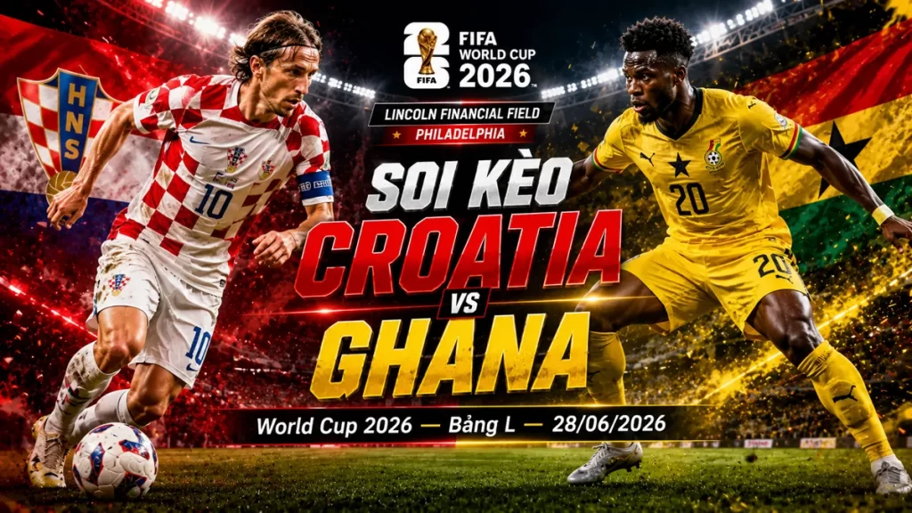 Soi kèo Croatia vs Ghana lượt trận thứ 3 vòng bảng L - World Cup 2026