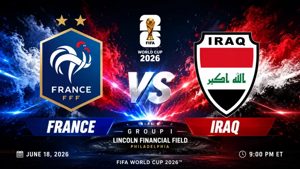 Soi Kèo Pháp vs Iraq ngày 23/06 — Bảng I World Cup 2026